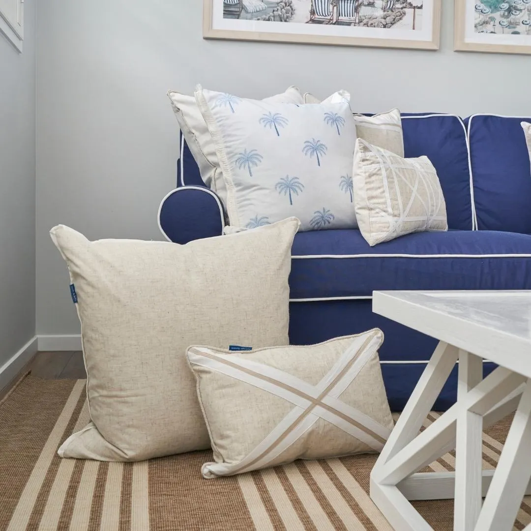 Mirage Haven Ellie Cross Linen 30x50cm Cushion Cover