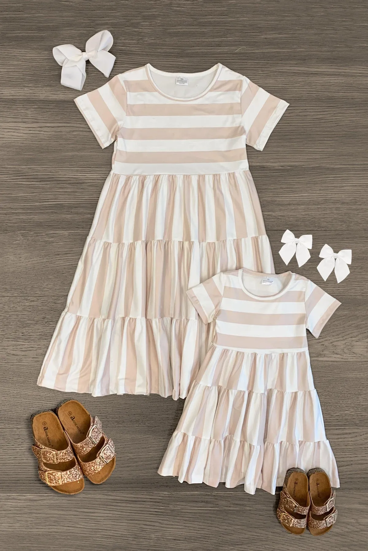 Mom & Me - Tiered Stripe Dress