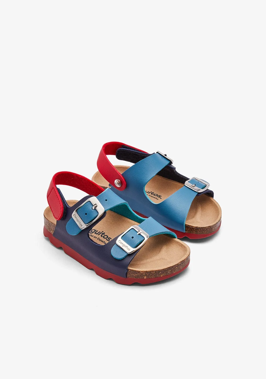 Multi Navy Buckle Bio Sandals