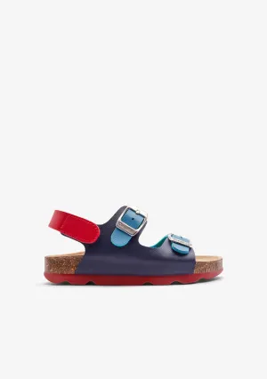 Multi Navy Buckle Bio Sandals