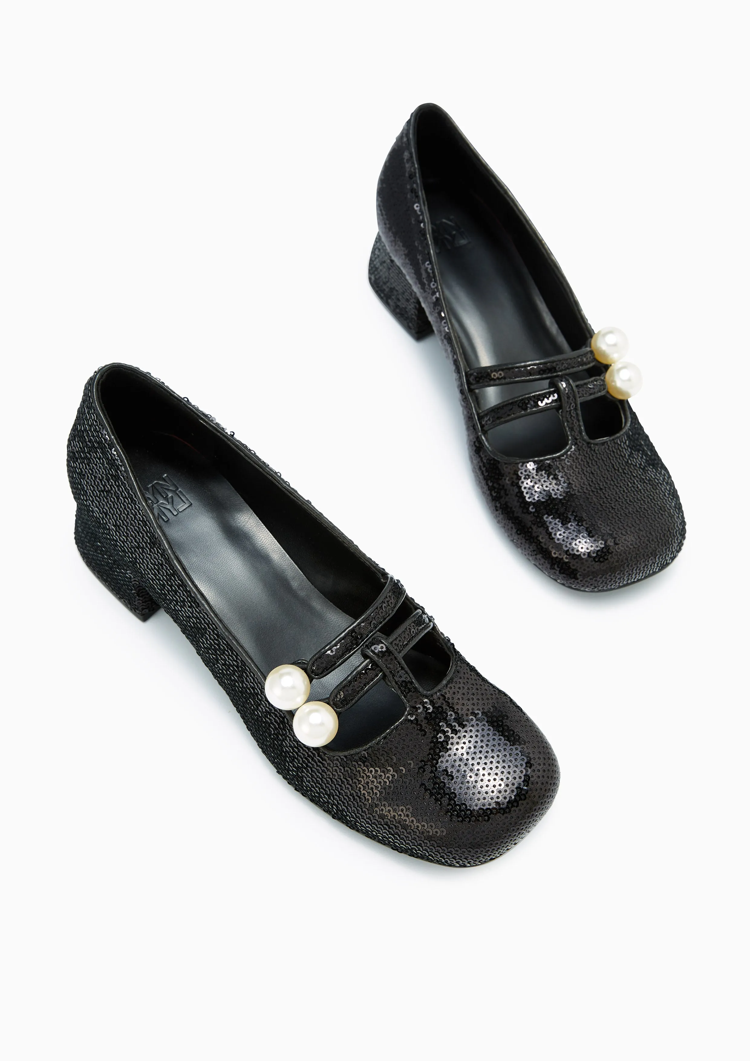 Mux Low Heel Ballerinas - Black