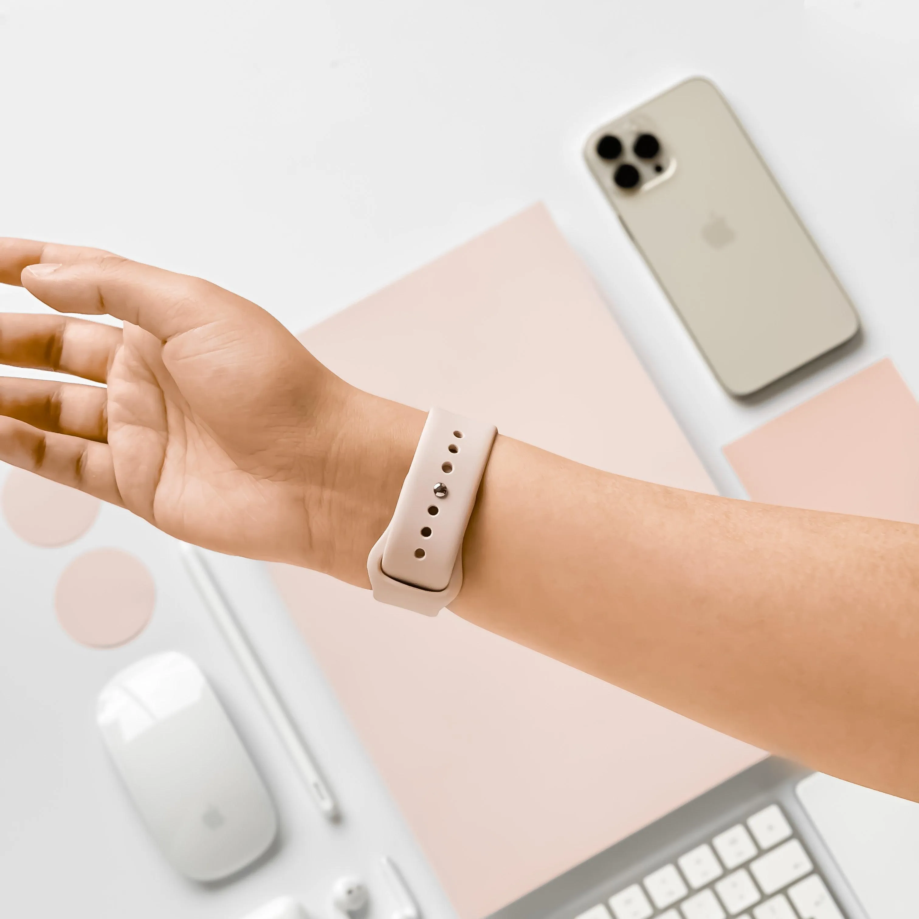 NAKD Apple Watch Strap - Dusty Pink