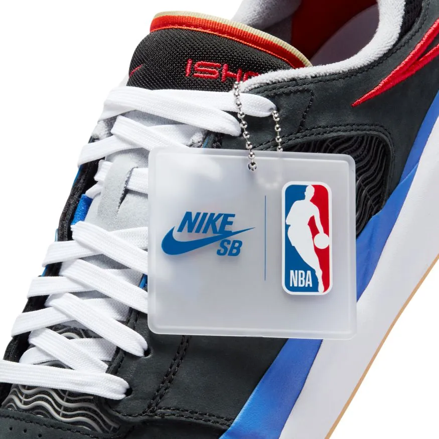 Nike SB Ishod Wair Premium Skateboard Shoe - Black/University Red-Hyper Royal