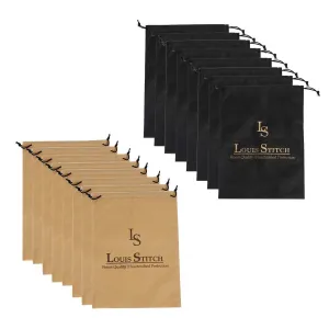 Non Woven Shoe Bag Pack Of  16 Black & Beige Plain