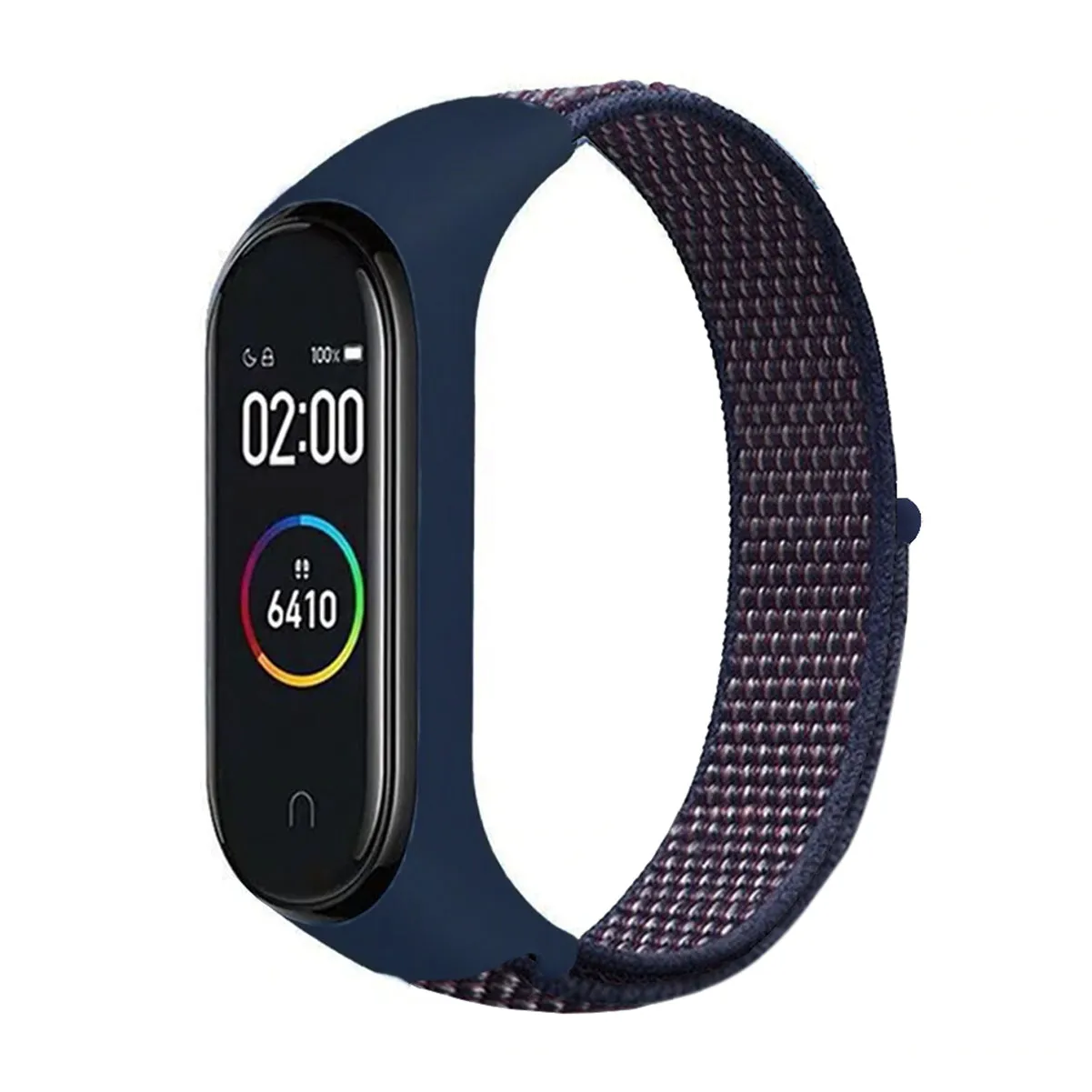 Nylon Wristband Strap for Mi Band 6/5/4/3 - Spider Black