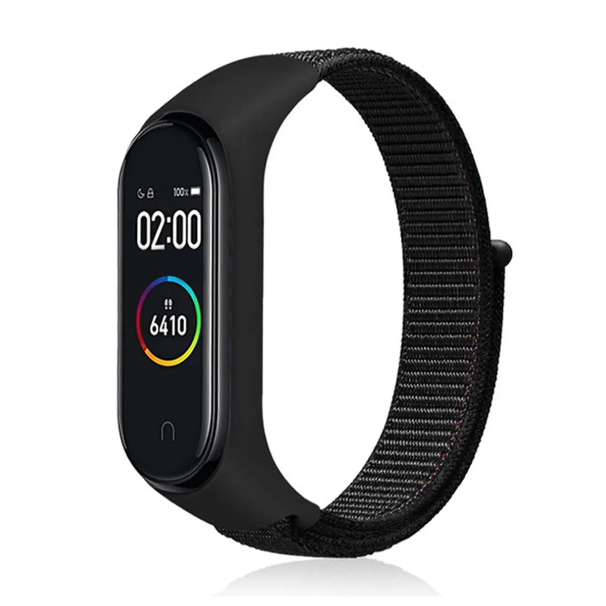 Nylon Wristband Strap for Mi Band 6/5/4/3 - Spider Black