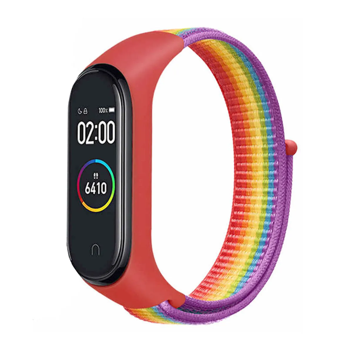 Nylon Wristband Strap for Mi Band 6/5/4/3 - Spider Black