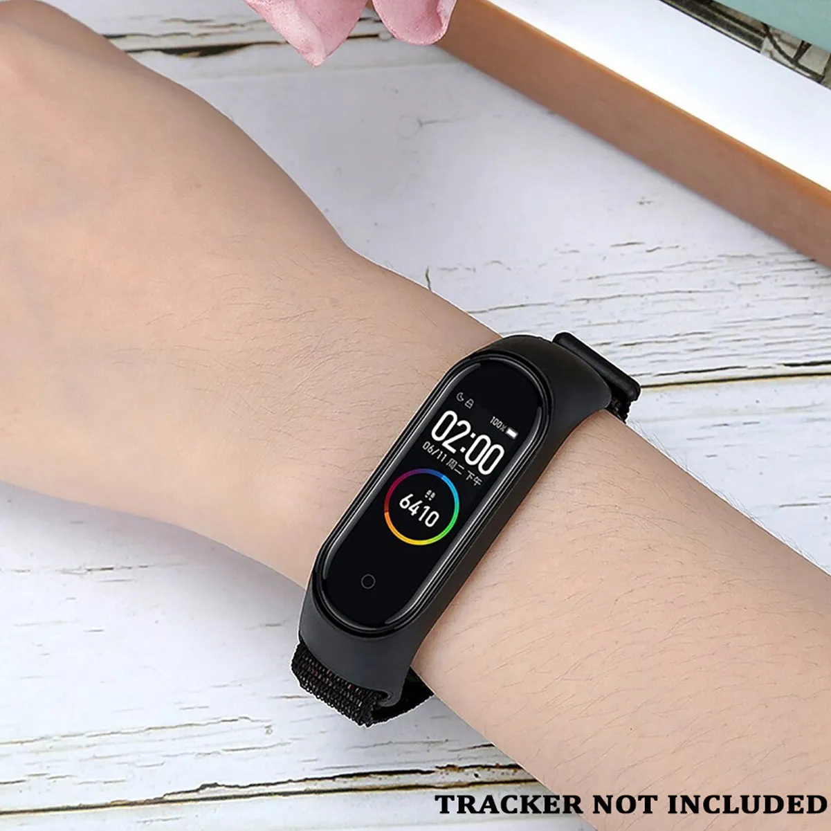 Nylon Wristband Strap for Mi Band 6/5/4/3 - Spider Black