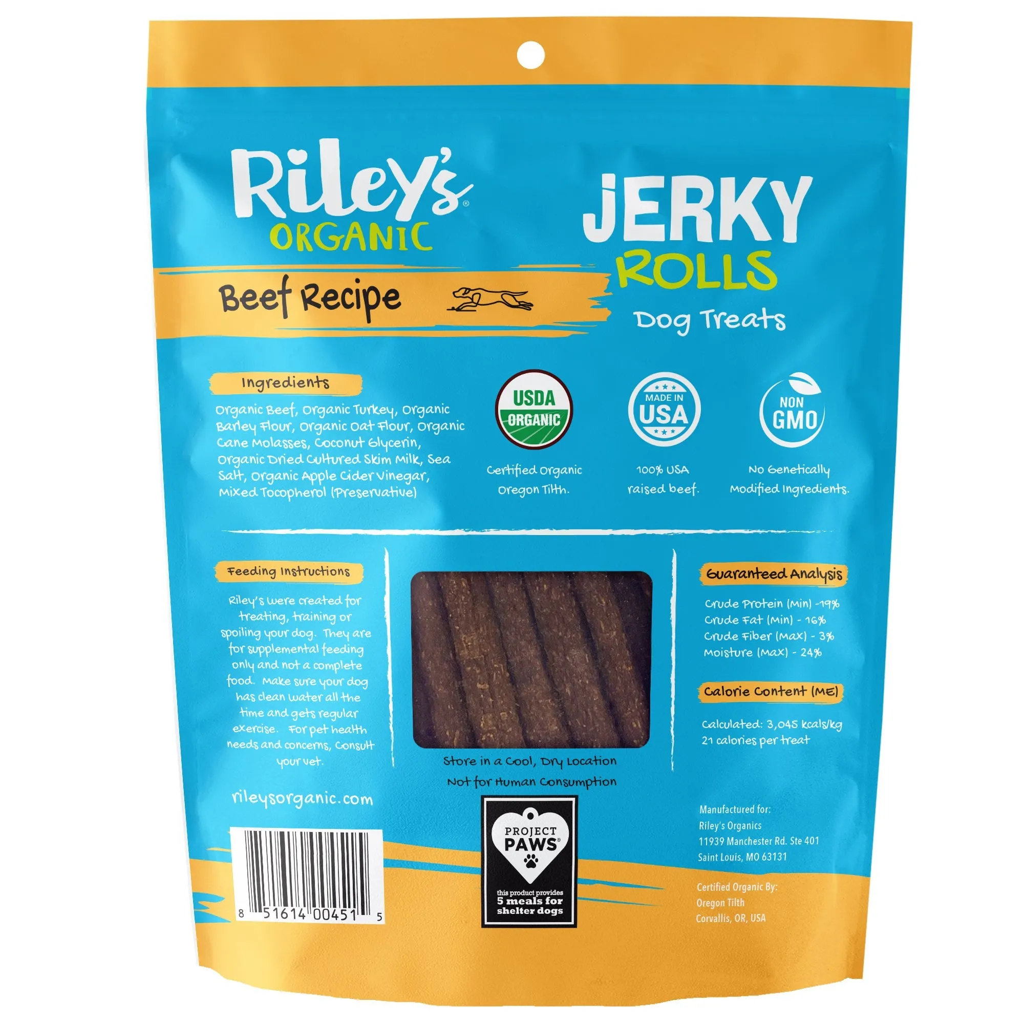 Organic Beef Jerky Rolls (5oz)