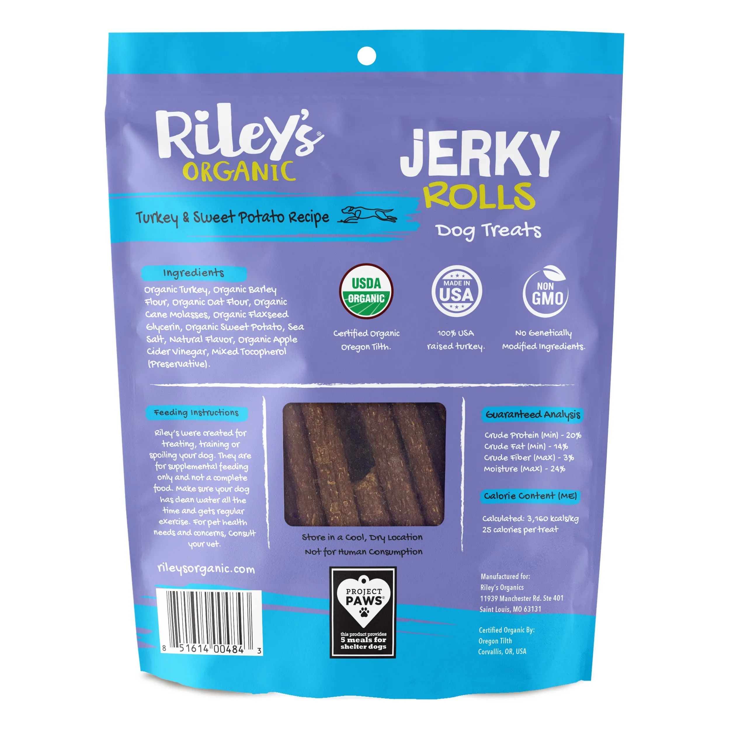 Organic Turkey & Sweet Potato Jerky Rolls