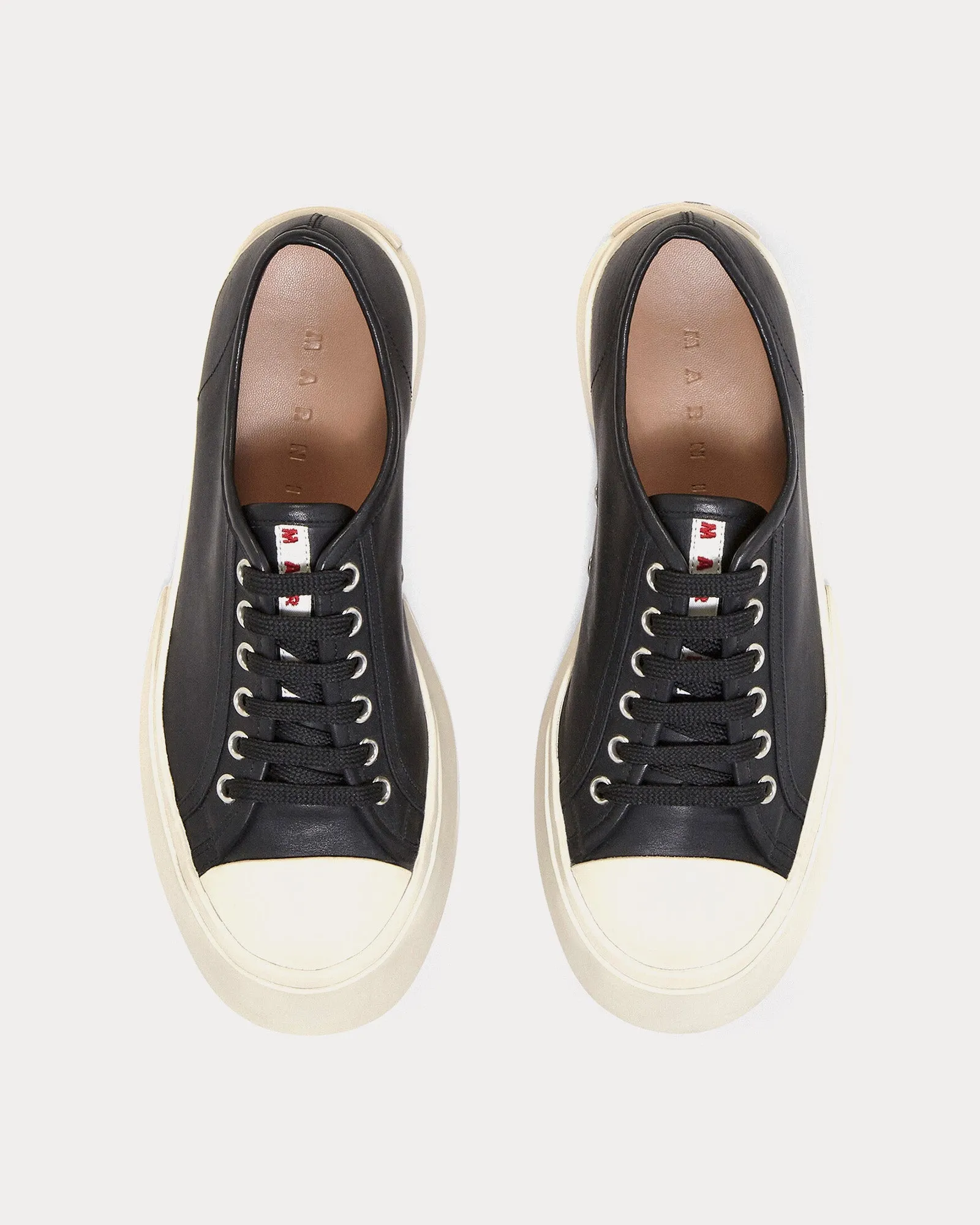 Pablo Leather Black Low Top Sneakers