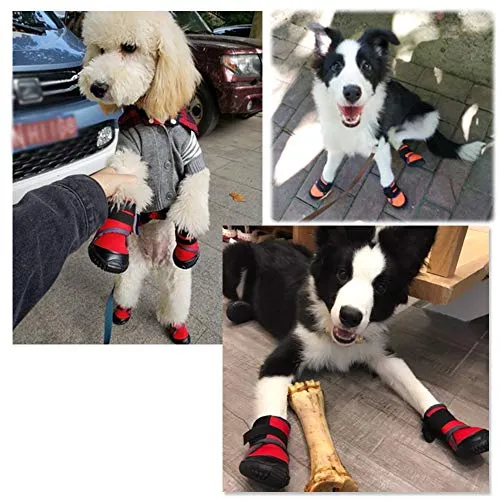 Petilleur Breathable Dog Hiking Shoes for Beach Sand or Hot, & Sharp Pavement