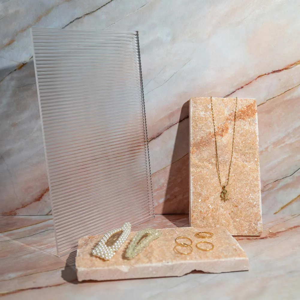Pink Stone Slab Styling Prop 20cmx10cm (1cm thickness) - Newport
