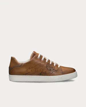 Playtime Scritto Leather Olive Low Top Sneakers