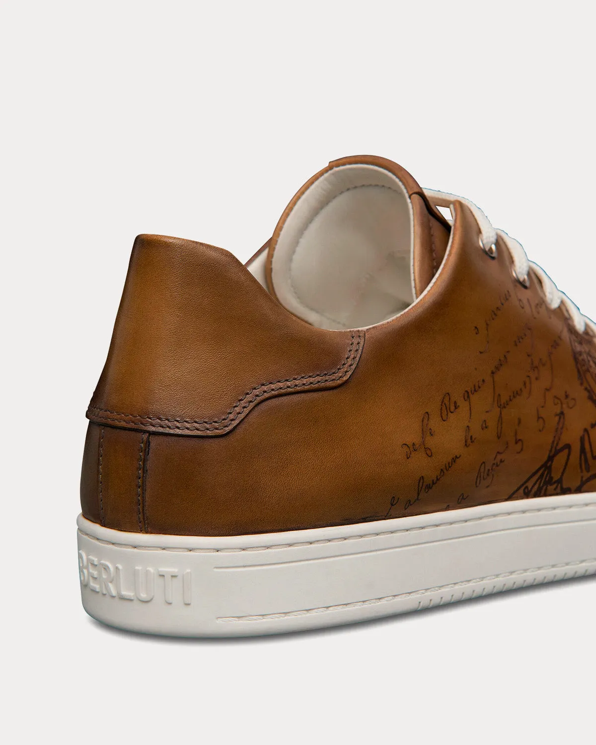 Playtime Scritto Leather Olive Low Top Sneakers