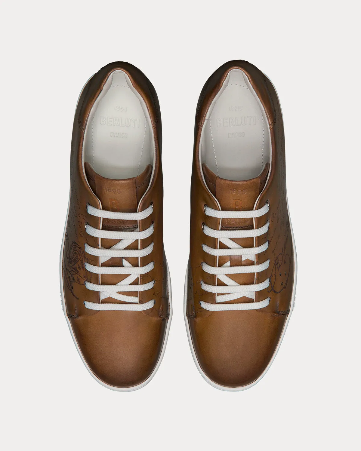 Playtime Scritto Leather Olive Low Top Sneakers