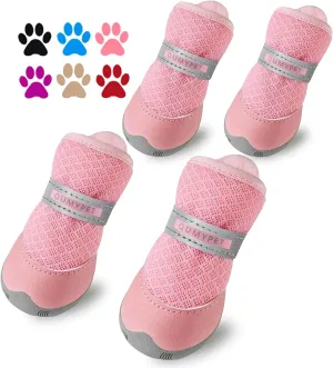 QUMY 4PCS Dog Shoes for Small Dogs