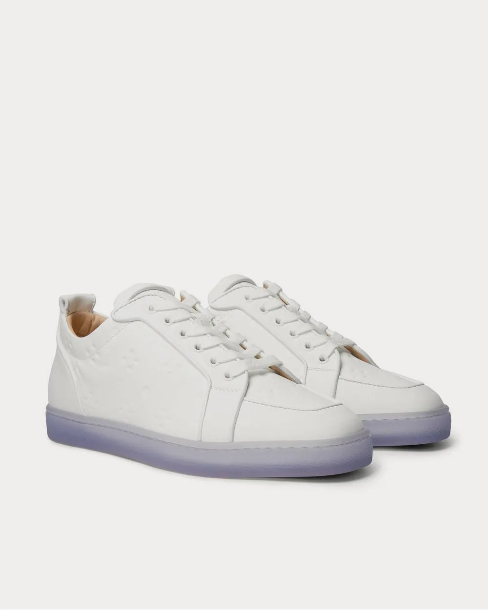 Rantulow Orlato Debossed Leather  White low top sneakers