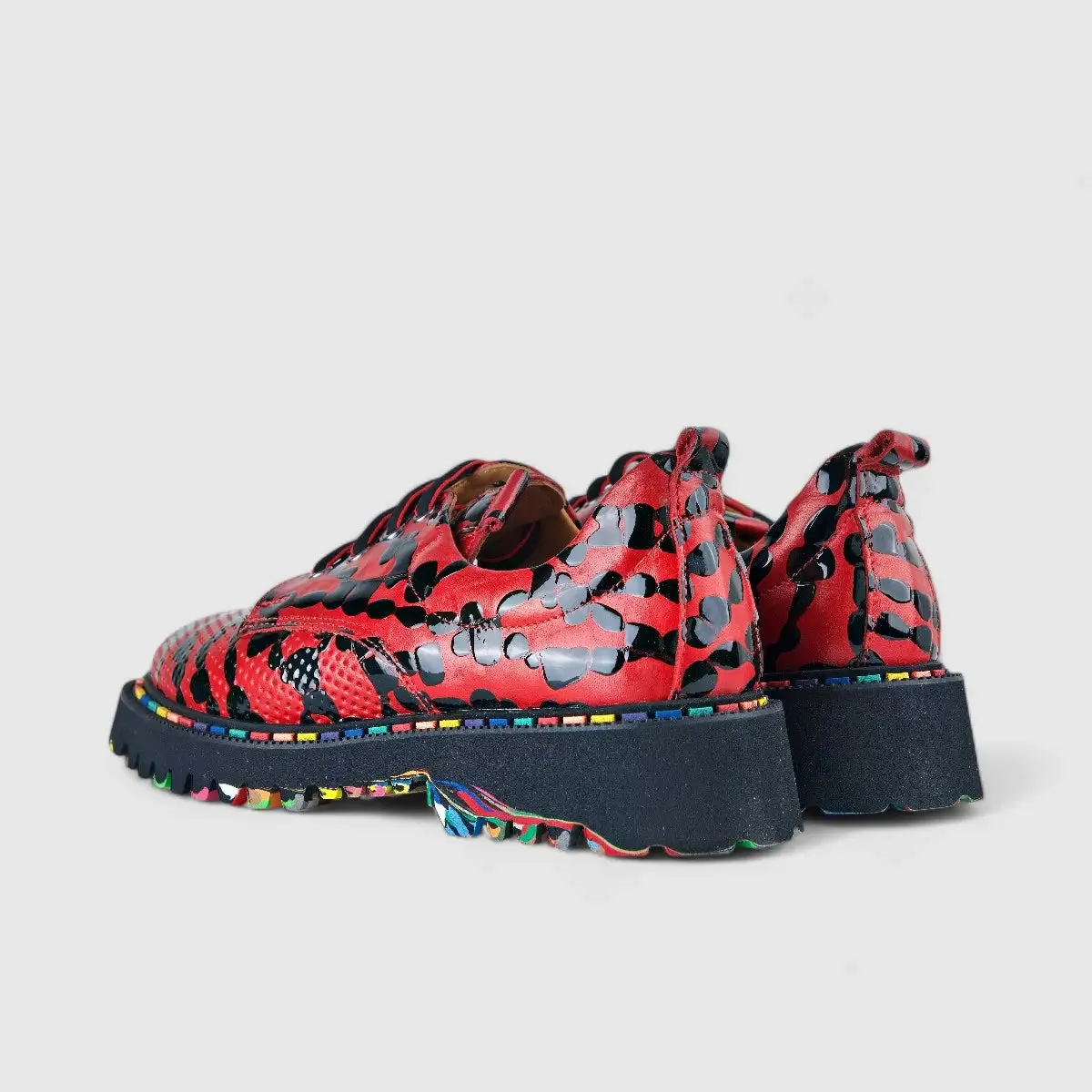 Rovigo Oxfords Red Multi 333