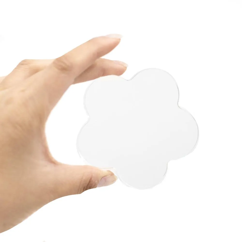 Scalloped Flower Edge Acrylic Styling Prop Block 8cm/3.1" For Photography & Flat Lays (DEMO STOCK)