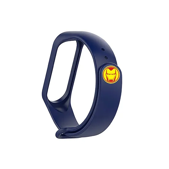 Silicone Wristband for Mi Band 4/ Mi Band 3 (Midnight Blue-Captain America Edition)