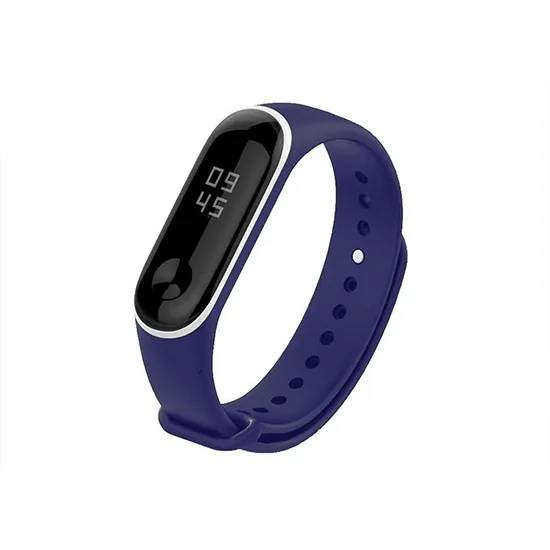 Silicone Wristband for Mi Band 4/ Mi Band 3 (Midnight Blue-Captain America Edition)