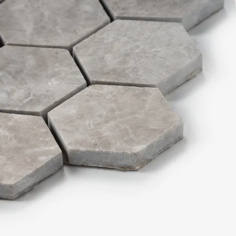 Silver Grey Gabriele Hexagon Honed Marble Mosaic 305 x 298 x 8mm