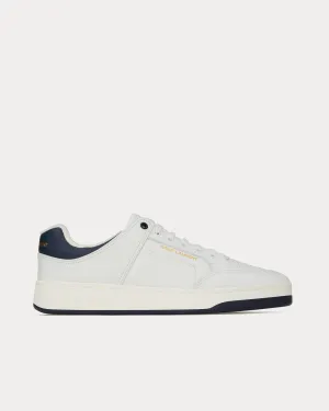 SL/61 Grained Leather White / North Sea Low Top Sneakers