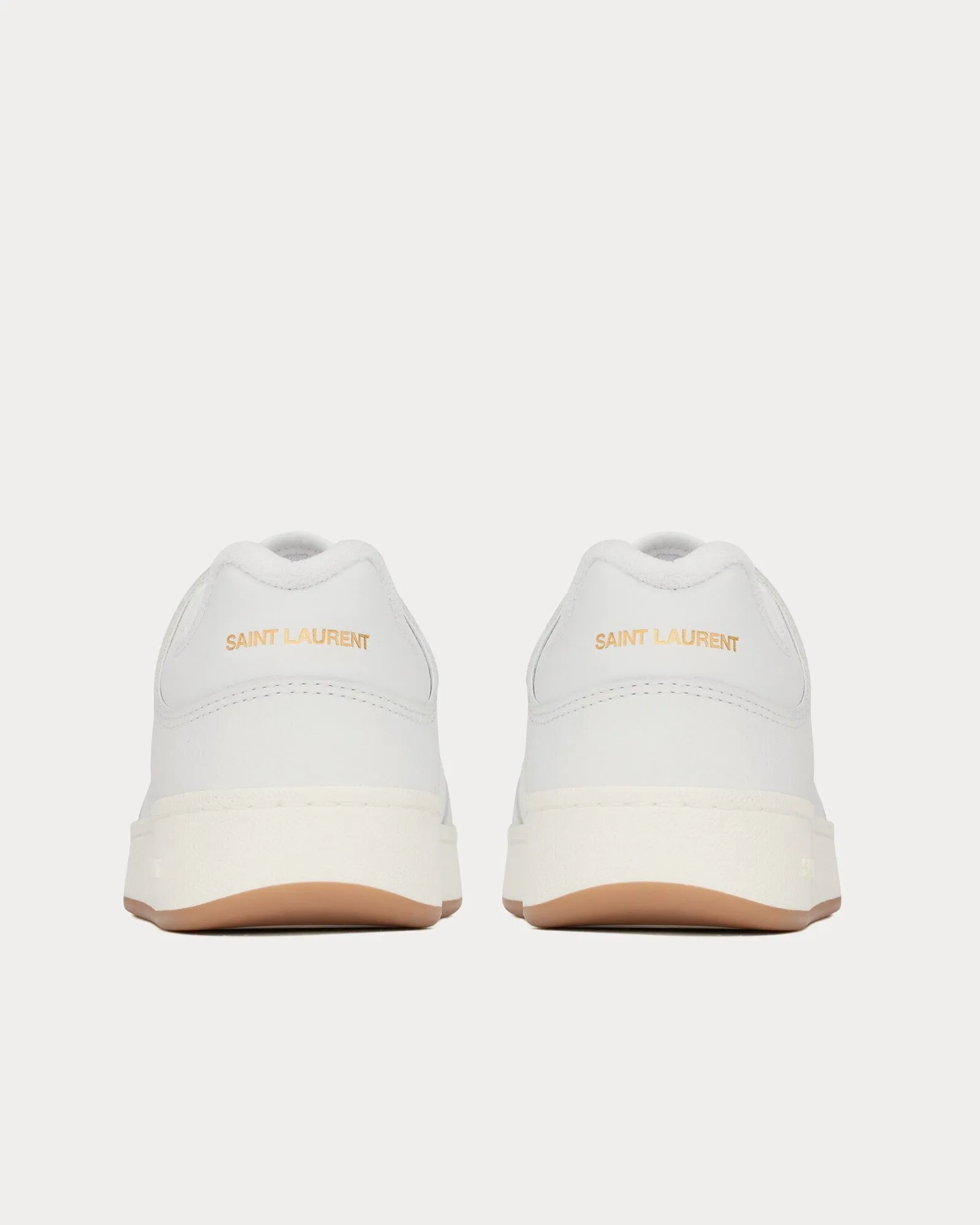 SL/61 Perforated Leather White Low Top Sneakers