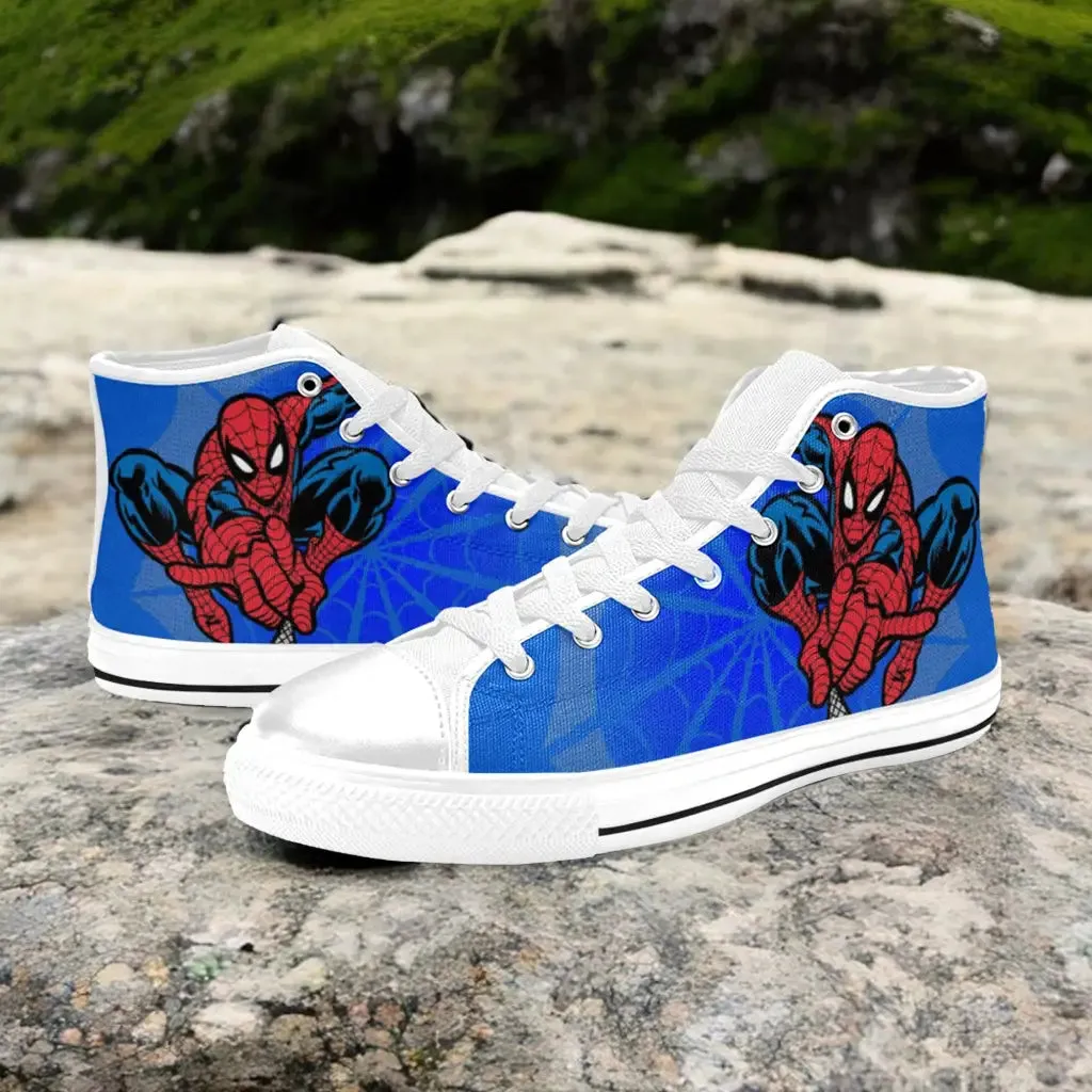 Spider Man Shoes High Top Sneakers for Kids and Adults