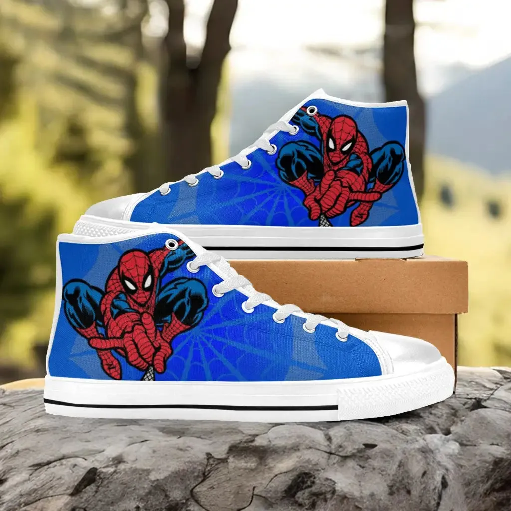 Spider Man Shoes High Top Sneakers for Kids and Adults