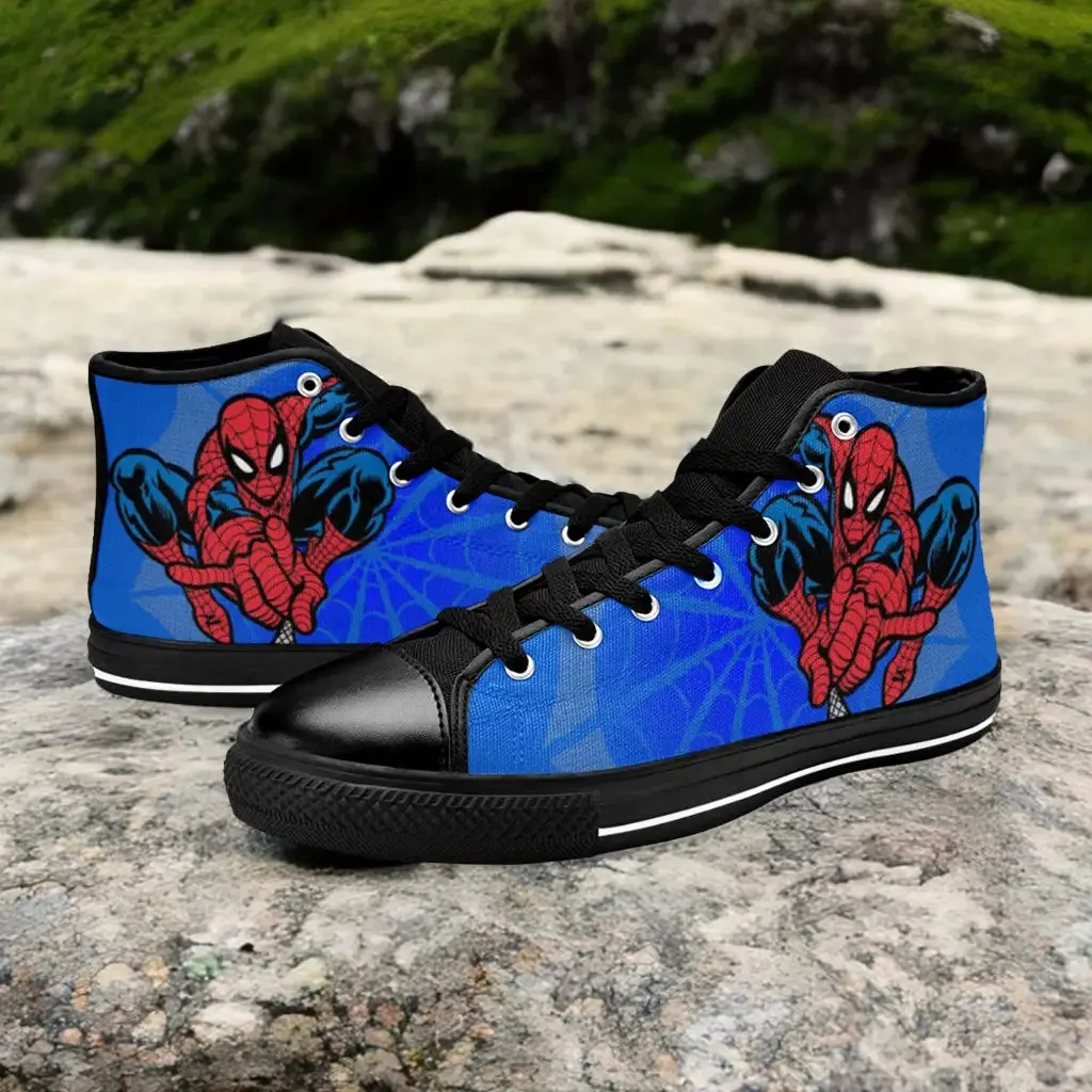 Spider Man Shoes High Top Sneakers for Kids and Adults