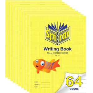 Spirax 161 Writing Book Dotted Thirds 18mm 70GSM 64 Page 330x240mm Fish