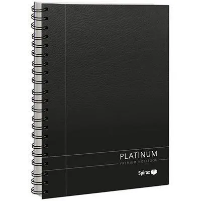 Spirax 400 Platinum Notebook Spiral Bound 200 Page A4 Black