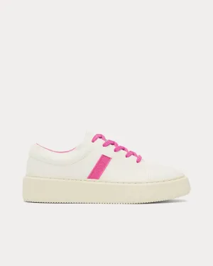 Sporty Mix Cupsole White / Shocking Pink Low Top Sneakers