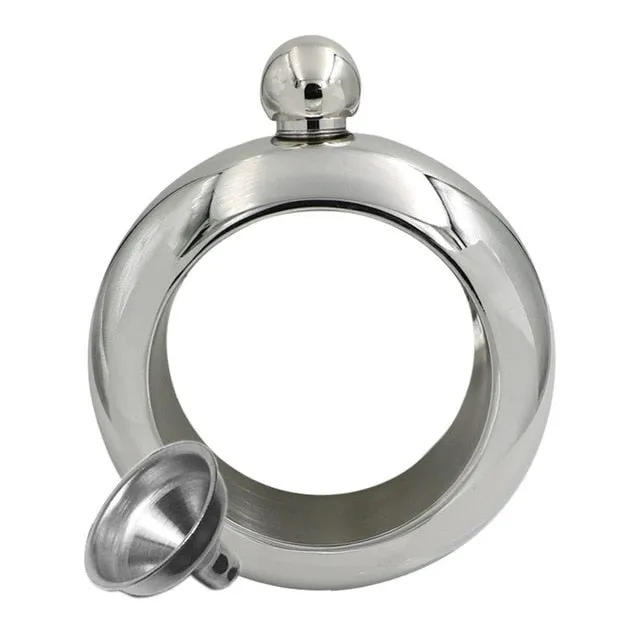 Stainless Steel Wine Hip Flask Bracelet Shaped Whiskey Drinkware