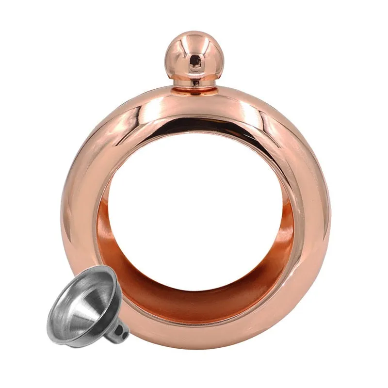 Stainless Steel Wine Hip Flask Bracelet Shaped Whiskey Drinkware