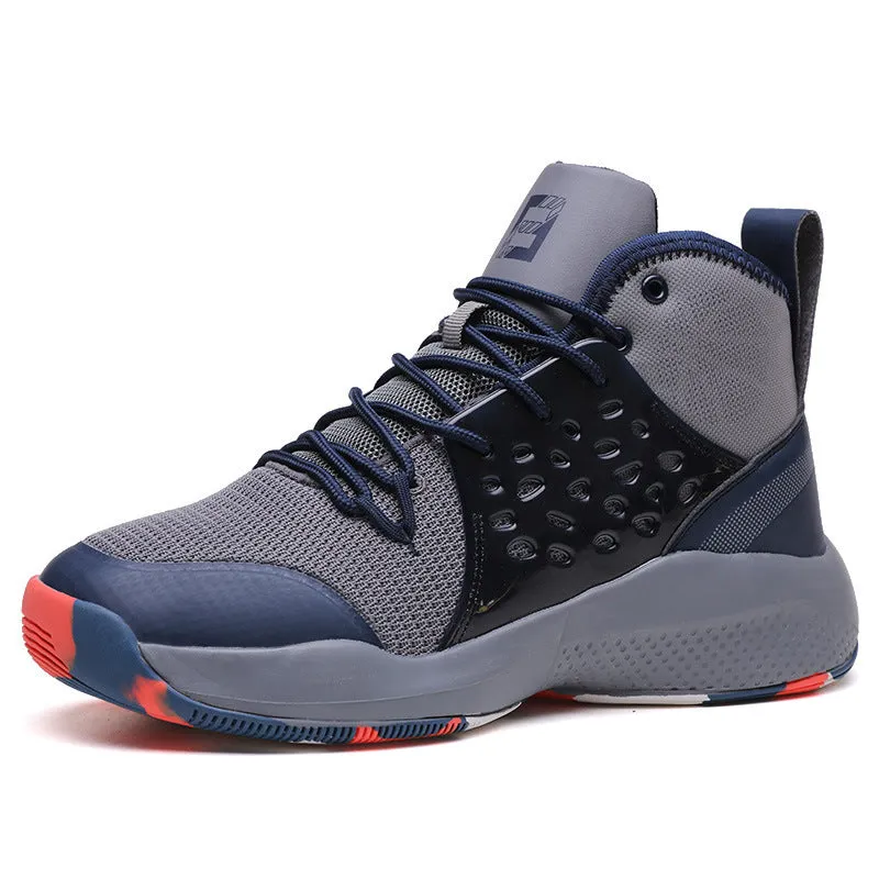 Student Running Sports Basketball Shoes Lightweight High Top