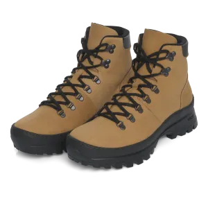 Suede Leather Hiking Boot in Cognac