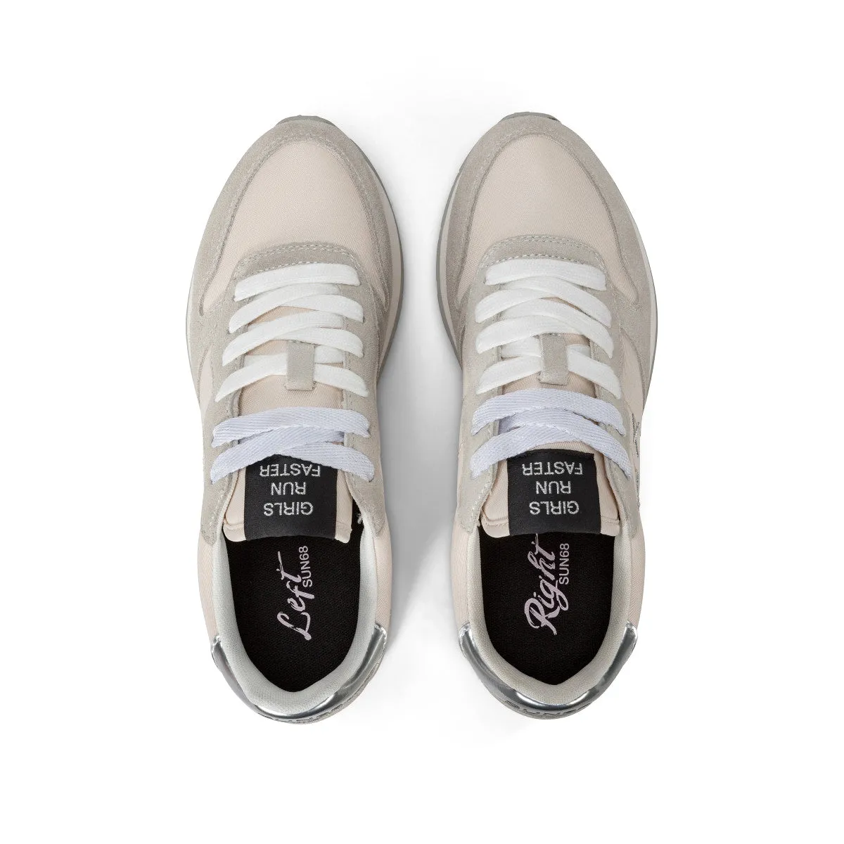 SUN68 ALLY GOLD SILVER OFF WHITE SNEAKERS FOR WOMEN