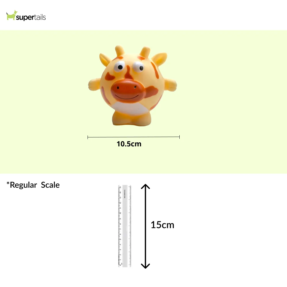 Talking Dog Club Giraffe Bouncy Ball Toy for Dogs (Orange)