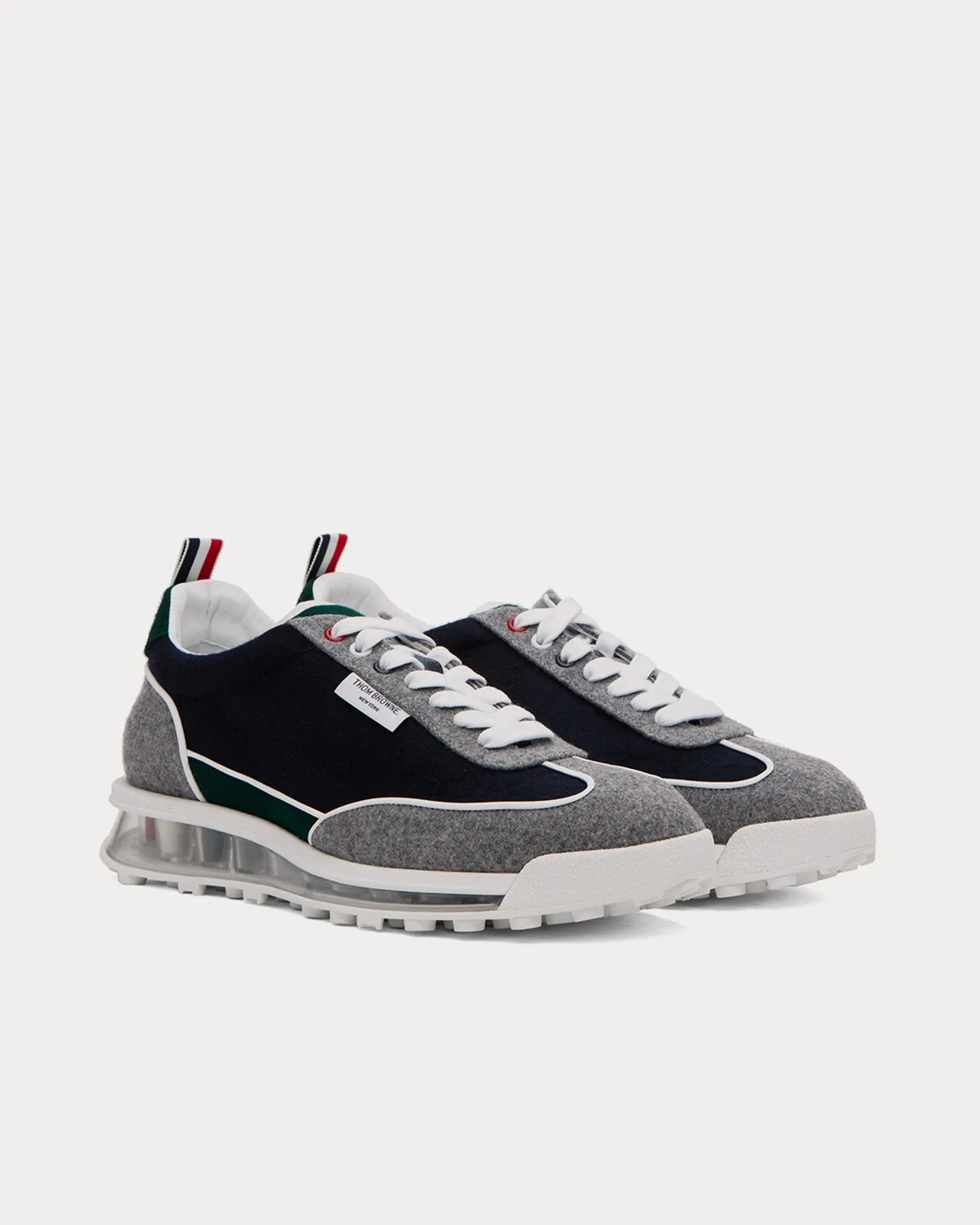 Tech Runner Clear Sole Wool Flannel Navy / Grey Low Top Sneakers
