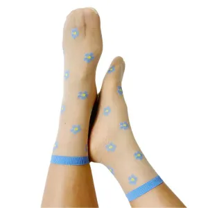 TEEK - Mini Flower Sheer Socks Set Of 2 Pairs