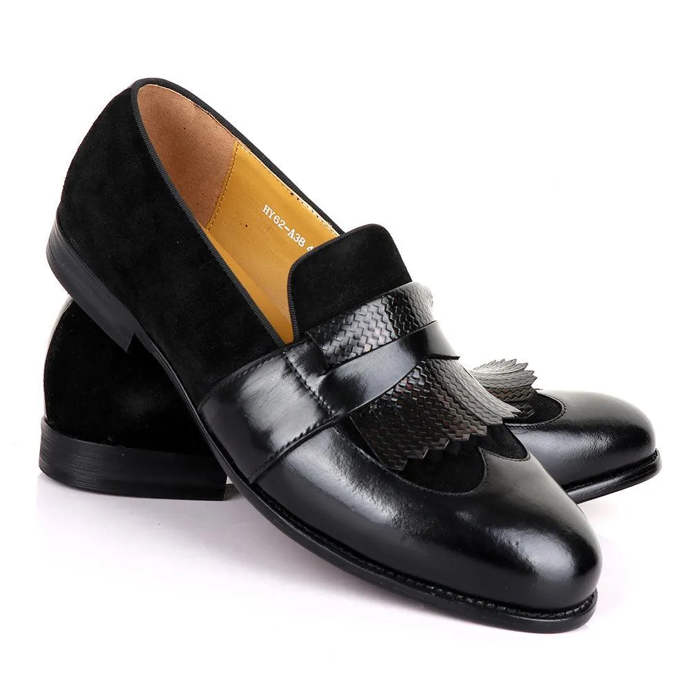 Terry Taylors Black Suede Lashes with Leather shoe