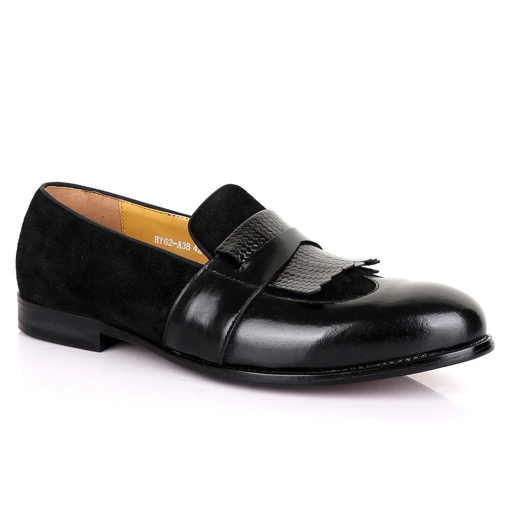 Terry Taylors Black Suede Lashes with Leather shoe