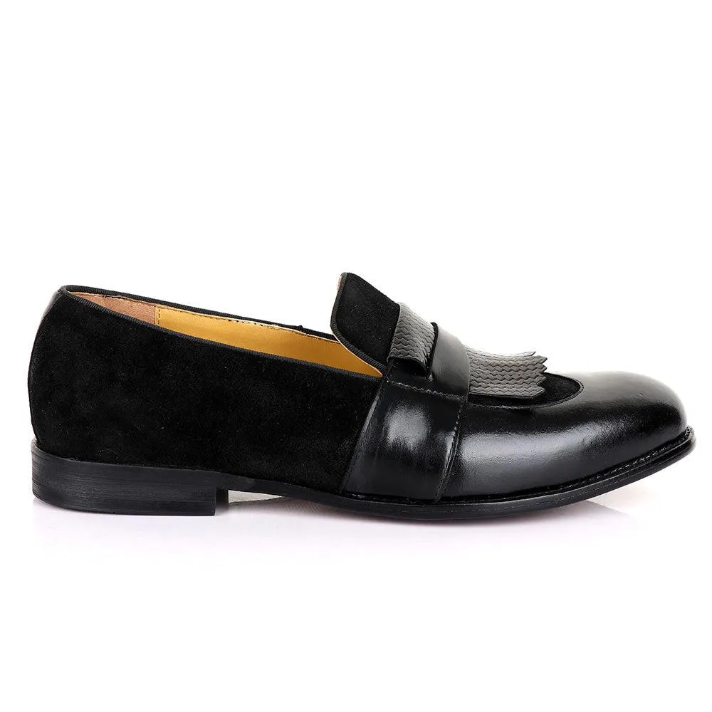 Terry Taylors Black Suede Lashes with Leather shoe
