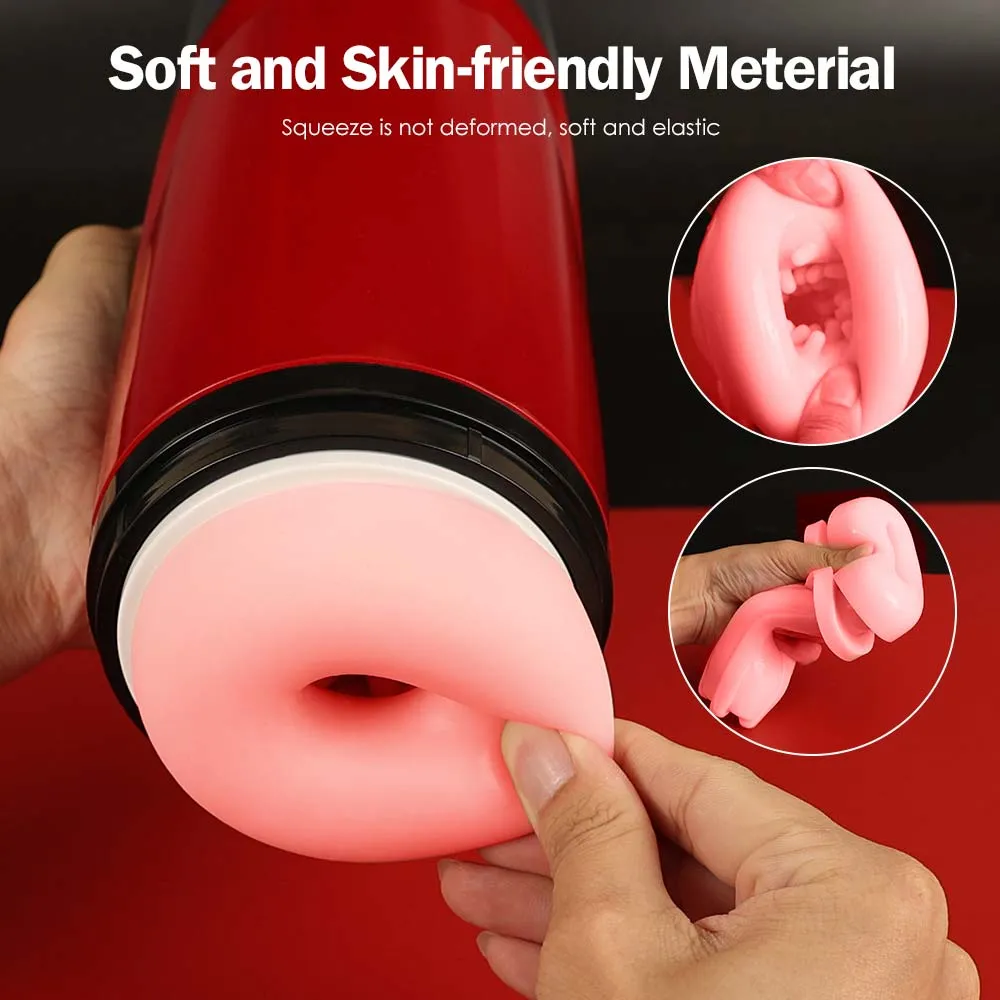 Thrusting Sucking Blowjob Male Masturbator with Suction Cup