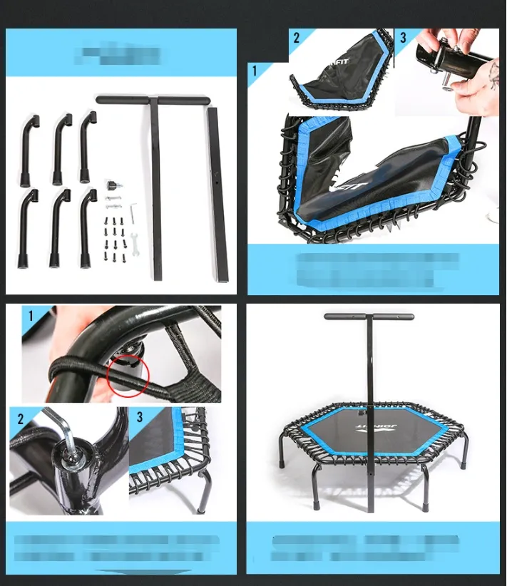 Trampoline Home Children Women Men Gym Class Trampoline Fitness Handrail