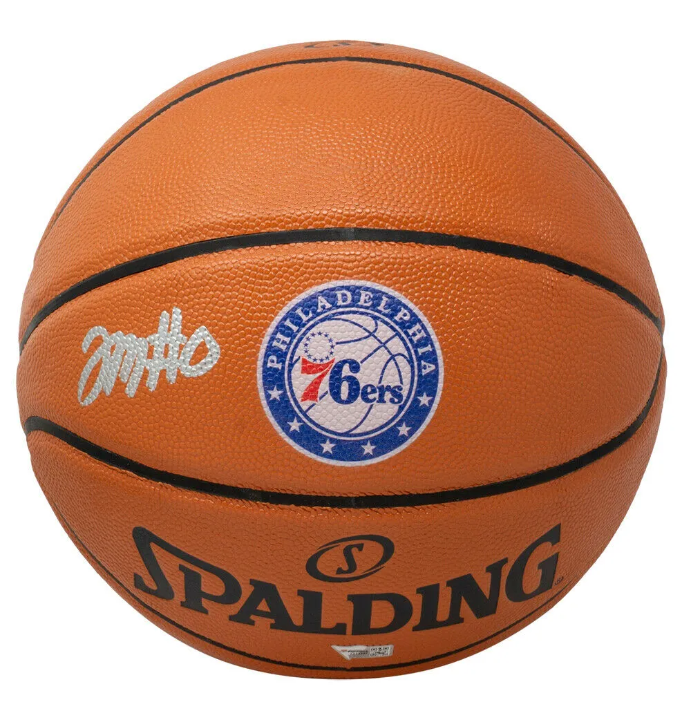 Tyrese Maxey Philadelphia 76ers Signed Philadelphia 76ers Logo Spalding Basketball (FAN COA)