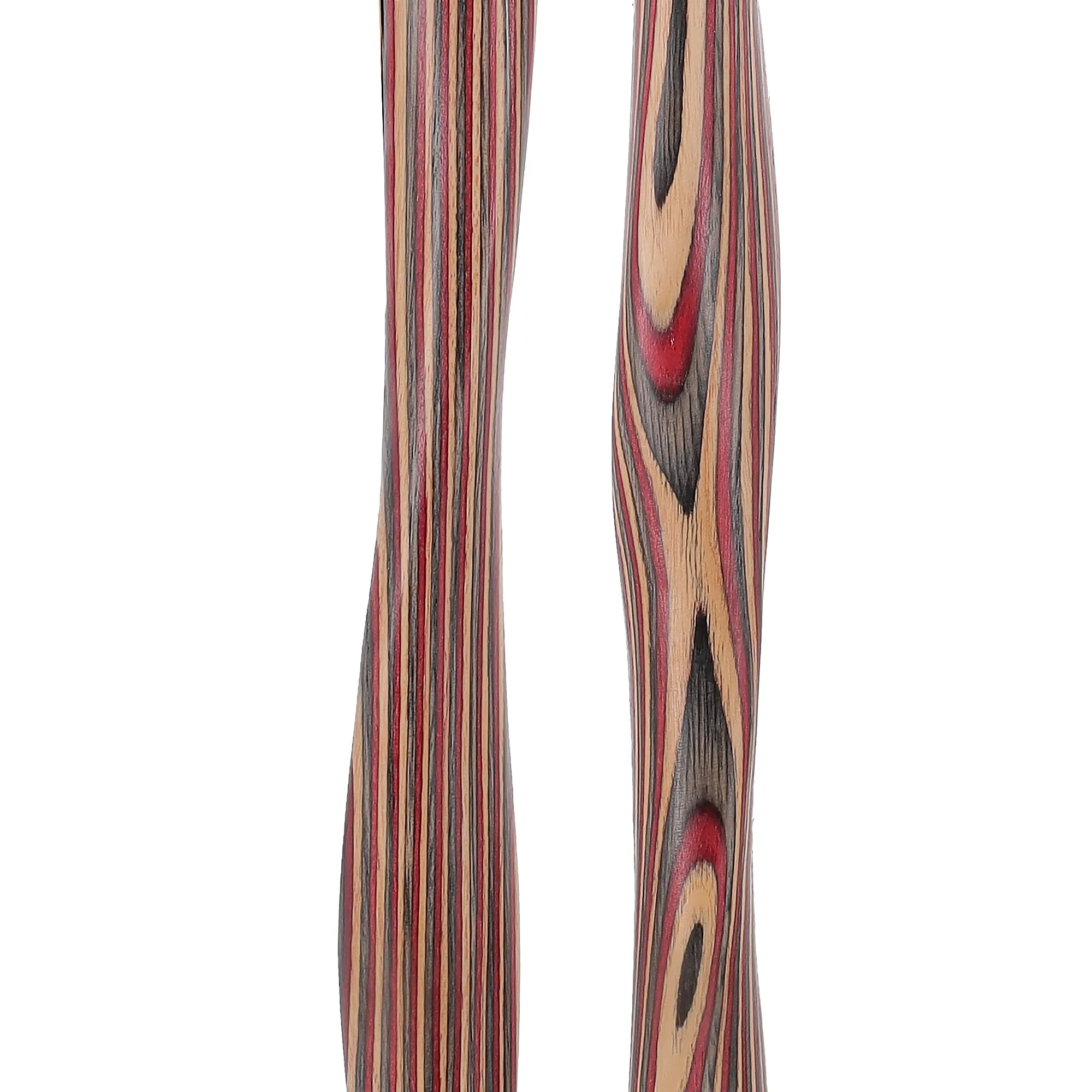 USA-Made Twisted Hiking Staff Ruby Ridge Colorwood & Compass